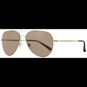 New Gucci aviator sunglasses gold